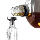 Set decantor whiskey pistol cu 2 pahare, 325 ml, stativ lemn, handmade