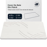 Covor de Baie Universal din Diatomit Modern, Antiderapant, Absorbant Rapid, Elegant si Versatil, Usor de Curatat - 60 x 40 cm, Alb Deschis