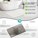 Covor de Baie Universal din Diatomit Modern, Antiderapant, Absorbant Rapid, Elegant si Versatil, Usor de Curatat - 60 x 40 cm, Alb Deschis