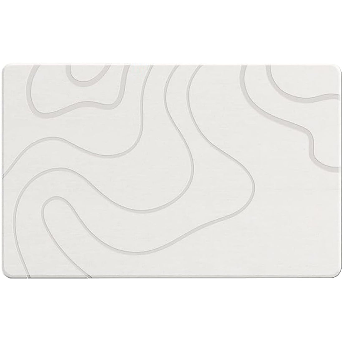 Covor de Baie Universal din Diatomit Modern, Antiderapant, Absorbant Rapid, Elegant si Versatil, Usor de Curatat - 60 x 40 cm, Alb