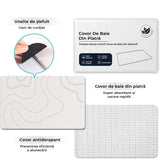 Covor de Baie Universal din Diatomit Modern, Antiderapant, Absorbant Rapid, Elegant si Versatil, Usor de Curatat - 60 x 40 cm, Alb