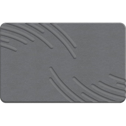 Covor de Baie Universal din Diatomit Modern, Antiderapant, Absorbant Rapid, Elegant si Versatil, Usor de Curatat - 60 x 40 cm, Gri Deschis
