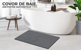 Covor de Baie Universal din Diatomit Modern, Antiderapant, Absorbant Rapid, Elegant si Versatil, Usor de Curatat - 60 x 40 cm, Gri Deschis