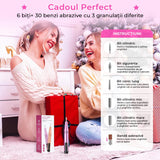 Freza Unghii Profesionala, Pila Electrica Pentru Manichiura-Pedichiura, 15.000 RPM, 6 Capete Pentru Pila, 36 Benzi Abrazive, Viteza si Directie reglabile, Ecran LCD, Design Ergonomic, Mov