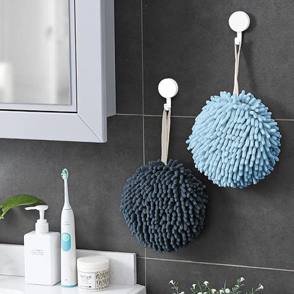 Set de 2 Prosoape Pufoase Elindor® Uscare Rapida si Convenabila pentru Maini, Suprafete si Vase, Reutilizabile si Plusate, Usor de Curatat, Versatile, pentru Baie, Bucatarie, Spa, Sala de Fitness, Scoala, Gradinita, 2 Carlige Incluse, Nuante de Albastru