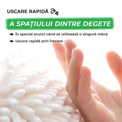 Set de 2 prosoape pufoase, uscare rapidă, ușor de curățat, versatile, pentru baie și bucătărie, Albastru