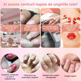 Freza Unghii Profesională, Pila Electrică pentru Manichiură-Pedichiură, 35.000 RPM, 11 Capete, 6 Benzi Abrasive, Viteză și Direcție Reglabilă, Design Ergonomic, Roz