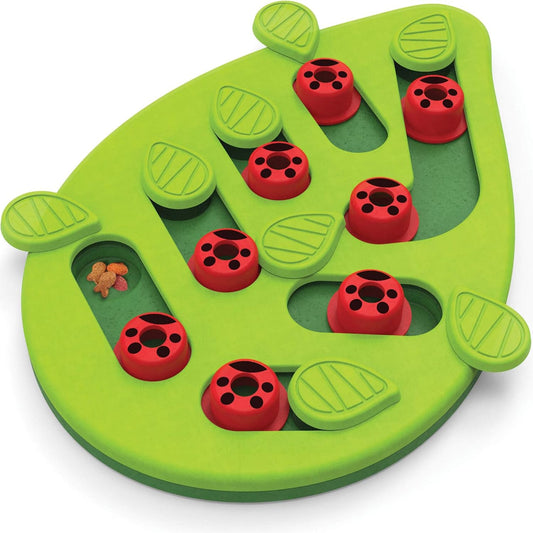 Puzzle Interactiv Pentru Pisici, Eliberare Recompensa, Cu 16 Compartimente Ascunse, Dezvolta Inteligenta, Scapa De Anxietate, Stimuleaza Instinctul Natural de Vanatoare, Verde