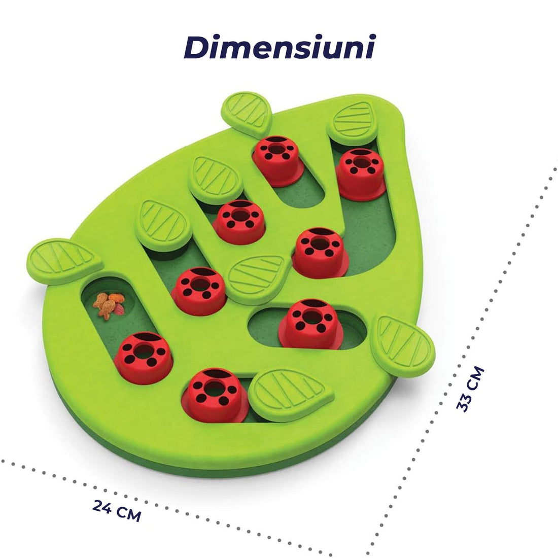 Puzzle Interactiv Pentru Pisici, Eliberare Recompensa, Cu 16 Compartimente Ascunse, Dezvolta Inteligenta, Scapa De Anxietate, Stimuleaza Instinctul Natural de Vanatoare, Verde