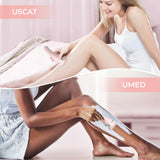 Epilator umed și uscat, 3 tipuri de lame detașabile, IPX 6, Reincarcabil USB, Statie de Incarcare, 900mAh, Roz