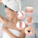 Epilator umed și uscat, 3 tipuri de lame detașabile, IPX 6, Reincarcabil USB, Statie de Incarcare, 900mAh, Roz