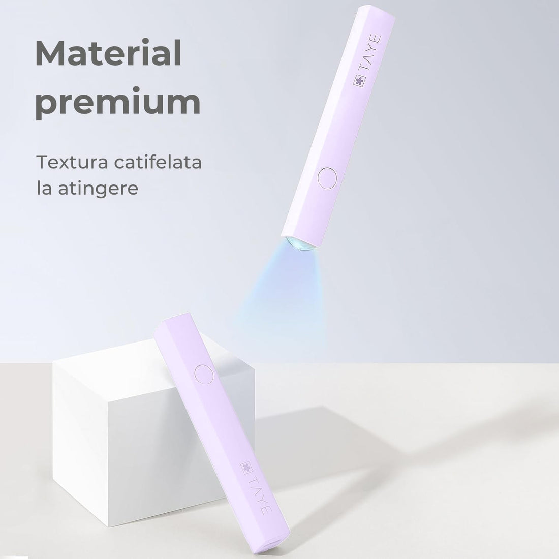 Lampa UV Mini Elindor® Pentru Manichiura si Pedichiura, Cu Uscare Rapida si Lentile Convexe, Portabila, Incarcare USB Tip C, Mov