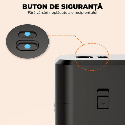 Hranitor automat pentru câini și pisici, 2L, control porții și intervale, negru