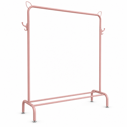 Suport Haine Elindor®, pentru Copii, pentru Articole de Imbracaminte, Ideal pentru Depozitare Pantaloni, Fuste, Bluze, Tricouri, Ideal pentru Dressing Organizat și Ordonat, 100 × 173 × 35.5 cm, Roz