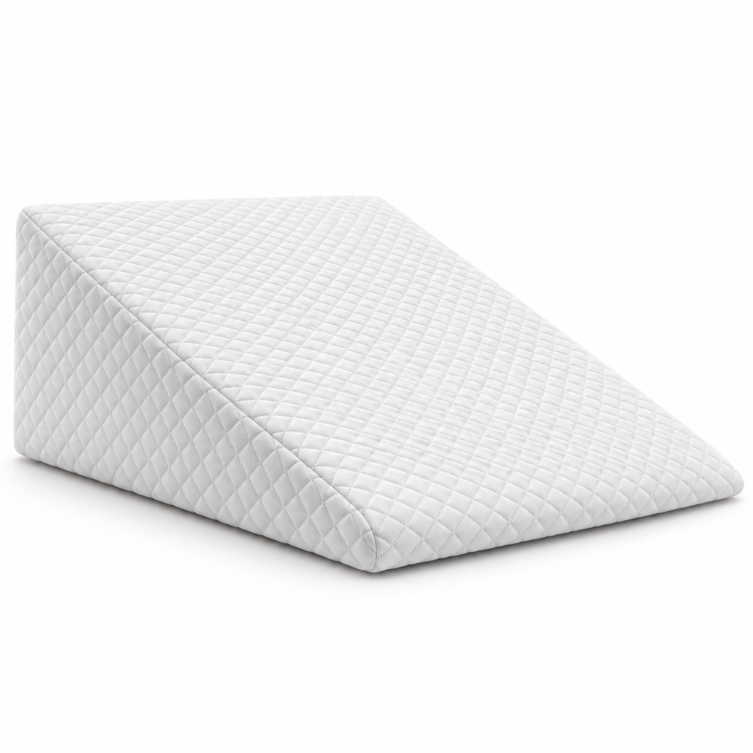 Perna Wedge Elindor® Memory Foam Pillow pentru Spate, Suport Ergonomic, Spuma cu Memorie Anatomica, Hipoalergenica, Husa Detasabila Respirabila, Ajuta la Spondiloza Cervicala, Ideal pentru Dormit, 61 x 61 x 19 cm, Alb