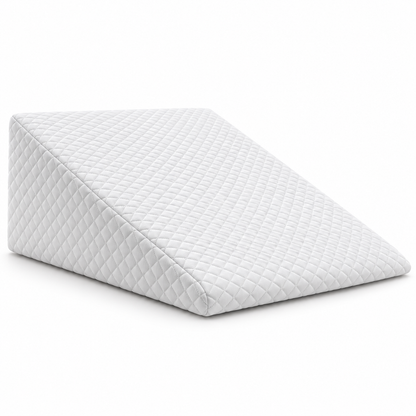 Perna Wedge Elindor® Memory Foam Pillow pentru Spate, Suport Ergonomic, Spuma cu Memorie Anatomica, Hipoalergenica, Husa Detasabila Respirabila, Ajuta la Spondiloza Cervicala, Ideal pentru Dormit, 61 x 61 x 19 cm, Alb