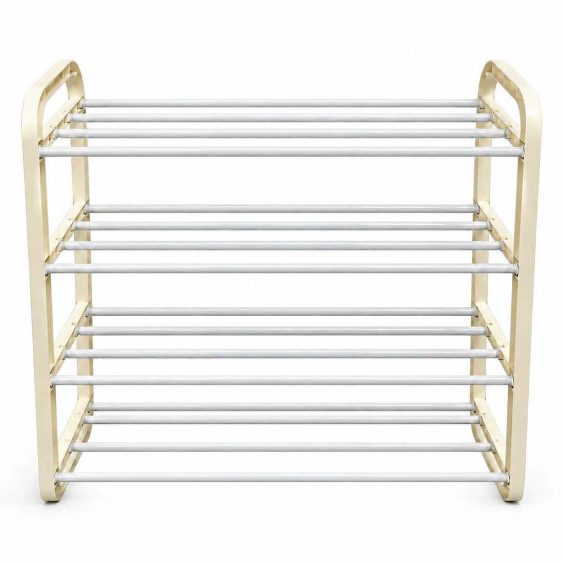 Organizator pentru Pantofi Elindor® Pantofar cu 4 Niveluri, Fara Gauri, Suport pentru Papuci, Dulap Hol, Dormitor, Economisire Spatiu, Depozitare Incaltaminte, 60 x 23 x 58 cm, Alb