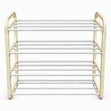 Organizator pentru Pantofi Elindor® Pantofar cu 4 Niveluri, Fara Gauri, Suport pentru Papuci, Dulap Hol, Dormitor, Economisire Spatiu, Depozitare Incaltaminte, 60 x 23 x 58 cm, Alb