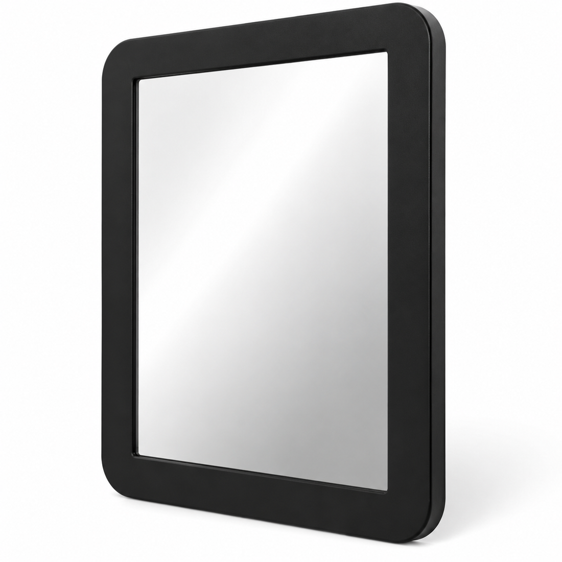 Oglinda Magnetica Elindor®, pentru Dulap Metalic, Sticla Reflectorizanta, Rama din Plastic ABS, Fixare cu Magnet, Montaj Fara Gaurire, Colturi Rotunjite, pentru Scoala, Birou, Baie si Frigider, 14.5 x 19 cm, Negru