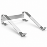 Suport Laptop Elindor®, Ergonomic, Inaltator Laptop din Aliaj de Aluminiu, Design Inclinat pentru Ventilatie, Protectii Antiderapante din Silicon, Structura Metalica Stabila, Compatibil cu Laptopuri 10-18 Inch, 26 x 25 x 6.5 cm, Argintiu