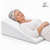 Perna Wedge Elindor® Memory Foam Pillow pentru Spate, Suport Ergonomic, Spuma cu Memorie Anatomica, Hipoalergenica, Husa Detasabila Respirabila, Ajuta la Spondiloza Cervicala, Ideal pentru Dormit, 61 x 61 x 19 cm, Alb