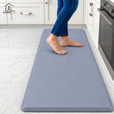 Covor Bucatarie Elindor®, Anti-Oboseala, Spuma Moale, Baza Antiderapanta, Margini Inclinate, Usor de Curatat, pentru Bucatarie si Birou, 120 x 44 cm, Grosime 12 mm, Gri