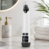Aparat pentru Puncte Negre Elindor® Aspirator Reglabil, 4 Capete Incluse, 3 Trepte de Viteza, Ingrijirea Tenului, Alb