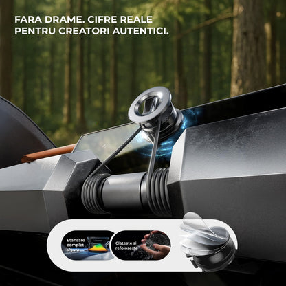 Suport Auto Telefon Elindor® cu Ventuza pentru Parbriz, Bord sau Oglinda, Magsafe, Compatibil 5.4-7.9 inch, pentru Iphone, Ajustabil 360°, Flexibil, Pliabil, Orizontal / Vertical, Accesorii Masina, 4 x 5.8 cm, Negru