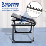 Masa Pliabila pentru Laptop Elindor® cu Suport Pahar, Antiderapanta, 5 Unghiuri de Inclinare, Usor de Depozitat, Birou Portabil Utilizare in Orice Loc, Ideala la Munca sau Mic Dejun la Pat, Negru
