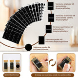 Set 24 Recipiente Condimente Elindor® din Sticla cu Capac din Bambus, cu Sita, Organizator Bucatarie, Organizatoare Sertar, Borcane 120 ml, 2 Tipuri de Etichete si Palnie din Silicon, Accesorii Depozitare, Transparente