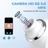 Aspirator Profesional Puncte Negre Elindor® Camera HD 5 MPX, 6 Capete Inter-Schimbabile, 3 Nivele de Putere, Roz