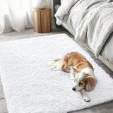 Covor Elindor® Antiderapant, Lavabil, Modern, Ideal pentru Living, Dormitor, Birou, Camera Copiilor, Covor cu Tesatura Lunga si Moale, Curatare Usoara, 120 x 160 cm, Ivory