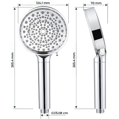 Cap de Dus cu Filtru Elindor®, Sistem Filtrare Apa Potabila, Protectie Anticalcar, Jeturi Personalizabile, Instalare Universala, Ideal Pentru Igiena Zilnica, Compatibil Piele Sensibila si Par Fragil, Argintiu