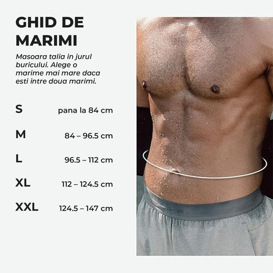 Centura Slabit Elindor® Tip Sweet Sweat, Centura Abdominala Fitness Unisex, Reglabila, Transpiratie Intensa, Echipament Termic Sport, 5 Marimi Disponibile, Antrenament Acasa sau Sala, Suport Lombar, Negru