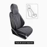 Husă Auto Elindor®, Suede Moale, Universală, Confort Premium, Pernă Tetiere Inclusă, Gri Închis