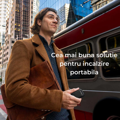 Set 2 Încălzitoare de Mâini Magnetice Reîncărcabile Elindor®, 5000mAh, 3 Trepte de Căldură, Rezistente la Apă