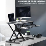 Suport Laptop Elindor® Pliabil pentru Birou, Negru