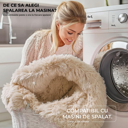 Covor Elindor® Antiderapant, Lavabil, Modern, Ideal pentru Living, Dormitor, Birou, Camera Copiilor, Covor cu Tesatura Lunga si Moale, Curatare Usoara, 120 x 160 cm, Bej