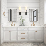 Oglinda Dreptunghiulara Elindor®, Margini Rotunjite, Reflexie HD, Sticla Premium, 75x55 cm, Negru