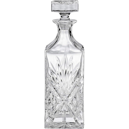 Decantor Elindor® din Sticlă, Dop Pătrat, 798 ml, pentru Whiskey și Vin