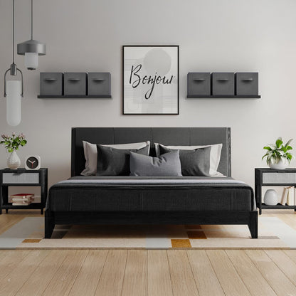 Set 6 Cutii Depozitare Elindor® Pliabile, Tip Sertar, Organizator pentru Dormitor Studentesc, Organizatoare pentru Dulap, Cutie Organizare, Cos Multifunctional, Separator Haine, Paturi, Jucarii, Pentru Dormitor, Living, 26.5 x 26.5 x 28 cm, Gri