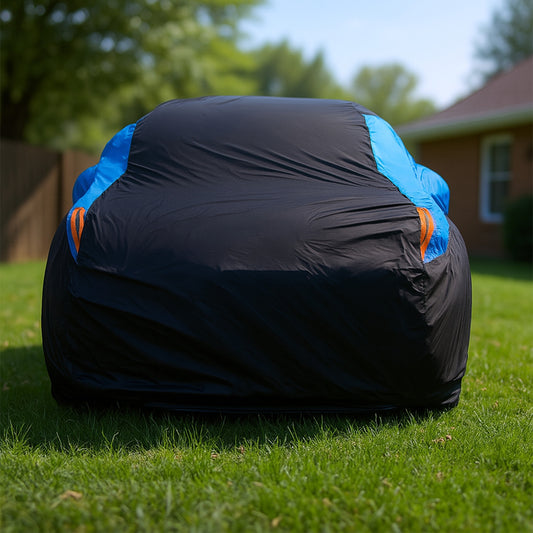 Prelata Auto Premium Elindor® Impermeabila, Antigrindina, Protectie UV Anti Soare , Praf si Zapada, Husa Auto Exterior Universala pentru Masina, Marime SUV L 475*193*143 cm, Negru