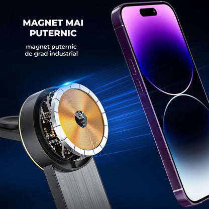 Statie de Incarcare 3-in-1 Elindor®, Suport Pliabil, Incarcare Rapida, Ideal pentru Apple Devices