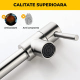 Baterie Bucatarie Elindor®,Pipa Extensibila, Design Modern, Argintiu