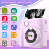 Camera Foto Copii Elindor®, Jucarie cu Ecran LCD, Cadou Educativ pentru Poze, Card Inclus 32GB, Ideal pentru Fete si Baieti, Mov