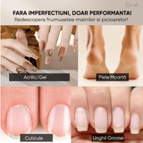 Freză unghii profesională wireless, 18.000 RPM, 12 capete, 36 benzi de șlefuire, roz