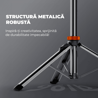 Trepied foto telescopic, universal pentru telefon/camera/GoPro, Bluetooth, ajustabil pana la 170 cm, negru