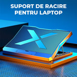 Cooler Laptop 6 Ventilatoare Elindor®, Reglabil pe Inaltime, Compatibil 17 Inch, Negru