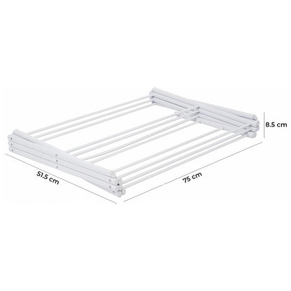 Uscator Vertical Elindor® pentru Rufe haine 6 Nivele, Pliabil, 11 Bare pentru Uscare Haine, Suport Fix, Economie de Spatiu, Ideal pentru Interior, Greutate Maxima Suportata 14.5 kg, 37 × 75 × 106 cm, Alb