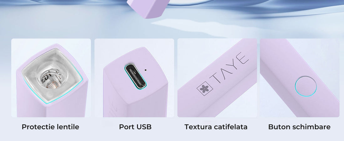 Aparat de Ras Electric Elindor® pentru Femei, 3-In-1, USB Reincarcabil, Ras Uscat/Umed, Albastru